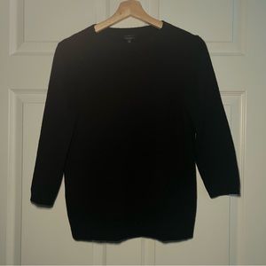 TALBOTS pure cashmere roundneck pullover sweater size small color black